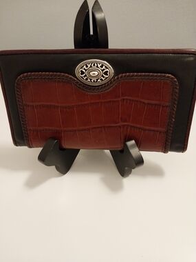 💗Brighton Wallet, Brown-Black, 7x4 Silver Emblem Excellent💗
